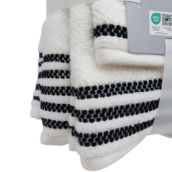 Truly Lou 6pc White Oversized Soft Cotton Towel Set 2‎ Bath 2 Hand 2 Wash - Picture 4 of 7